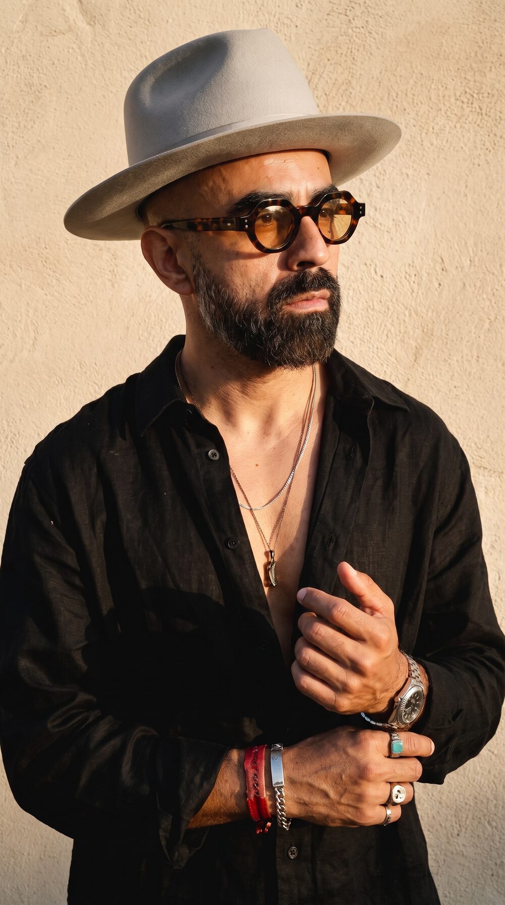 Mario Sandoval, cantante mexicano, retrato casual