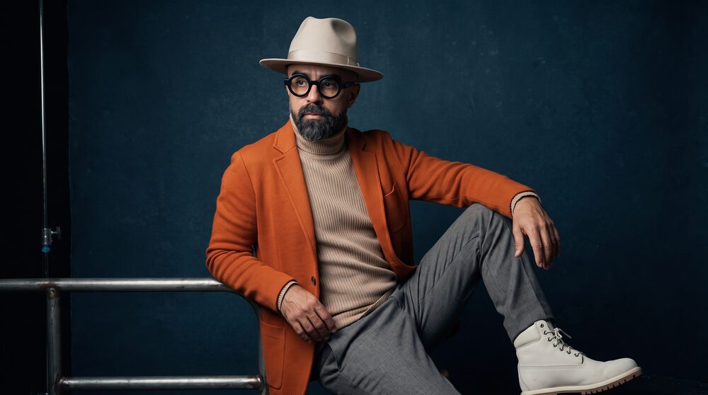 Mario Sandoval, cantante mexicano, sesión de estudio